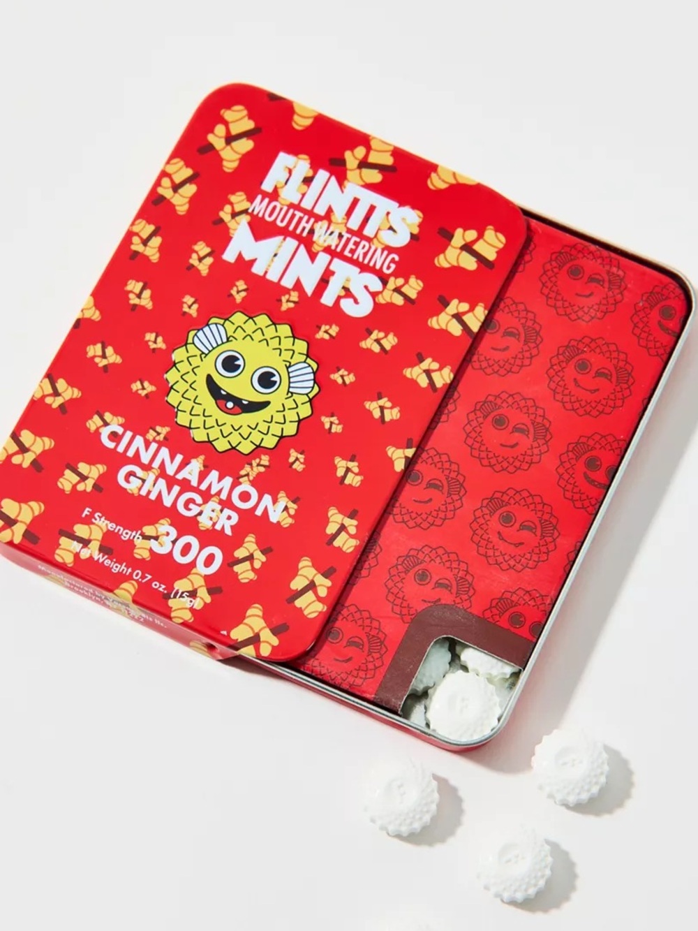 Flintts Mints - Cinnamon Ginger (1 tin) - NEW!! As seen on TikTok   candy health